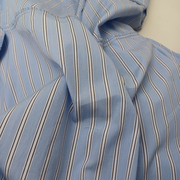 Tela Bahamas Maxi Dress Size S Women Preppy Cotton Pockets Smocked Blue Striped - Picture 11 of 16